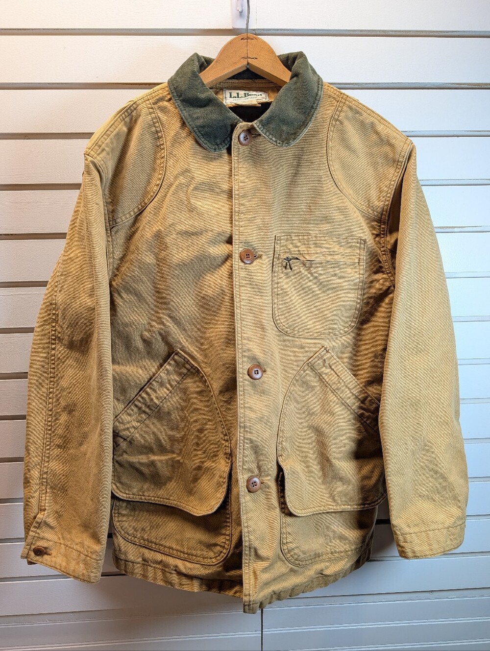 L.L.Bean Mens M Regular Field Barn Chore Jacket Med. Wool Liner R641 90s Vtg USA